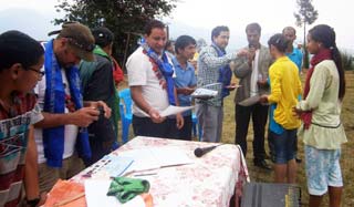 Students receiving their certificates